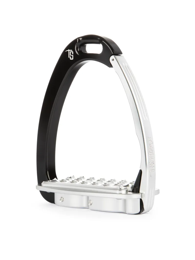 Tech Venice Sloped Evo Safety Stirrups-Black/Silver
